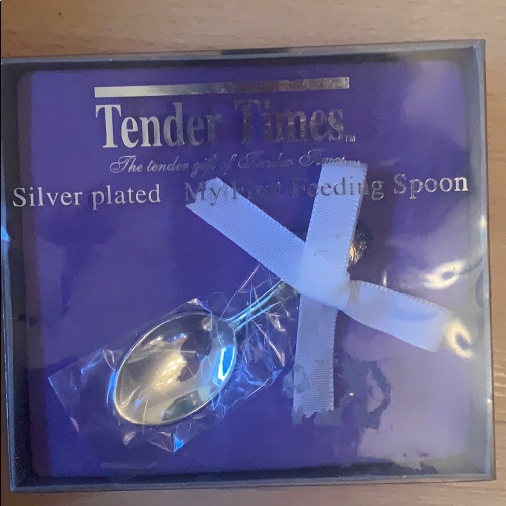 Born with a silver spoon /first feeding spoon. Nwt
